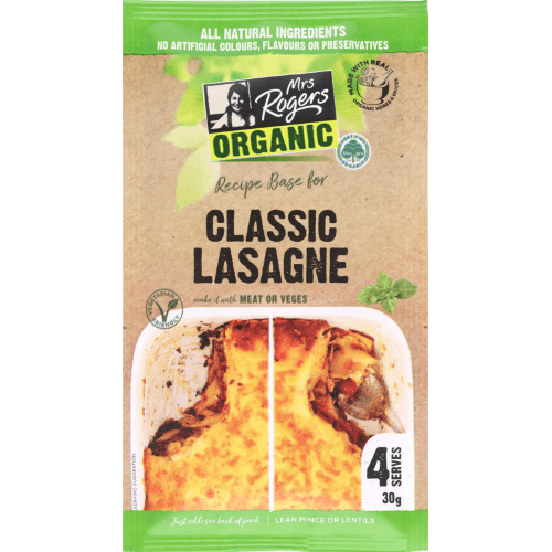 Mrs Rogers Organic Lasagne Recipe Base