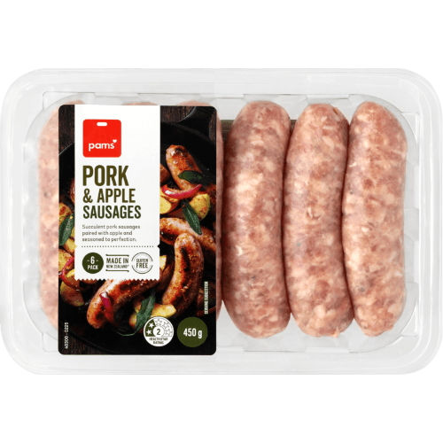 Pams Pork & Apple Sausages
