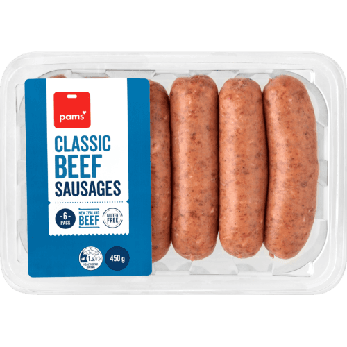 Pams Classic Beef Sausages