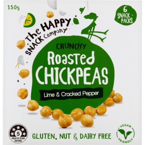 Happy Snack Dairy Free Lime & Cracked Pepper Roasted Chickpeas