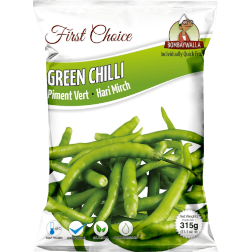 Bombaywalla Green Frozen Chillies