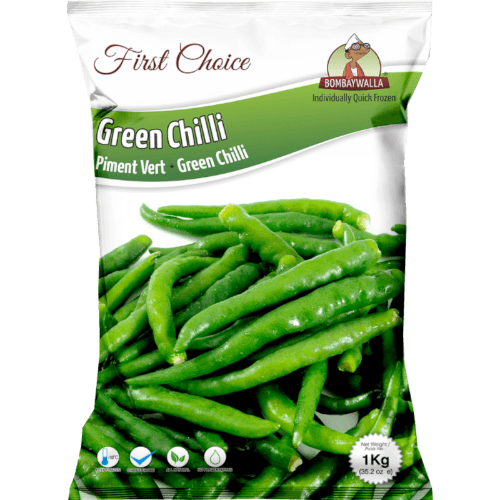 Bombaywalla Green Frozen Chillies