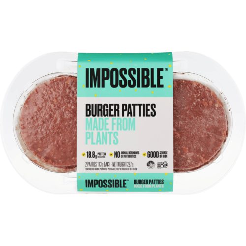 Impossible Foods Plant Based Burger Patties