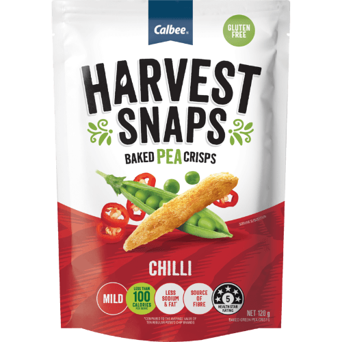 Calbee Harvest Snaps Chilli Baked Pea Crisps