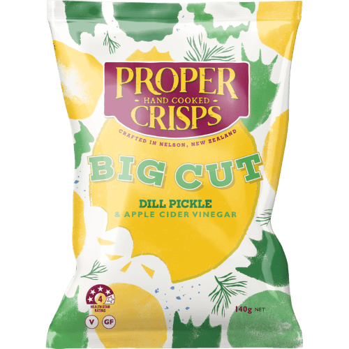Proper Crisps Big Cut Dill Pickle & Apple Cider Vinegar Potato Crisps