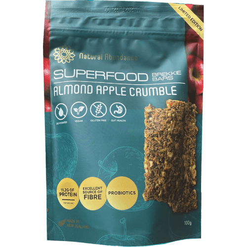 Natural Abundance Almond Apple Crumble Superfoods Brekkie Bars