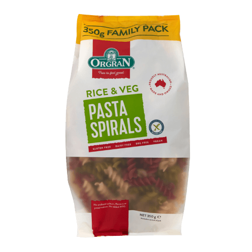 Orgran Rice & Veg Pasta Spirals
