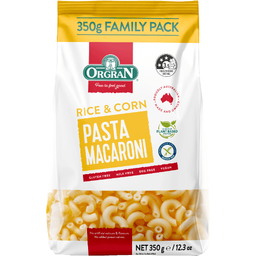 Orgran Rice & Corn Macaroni Pasta