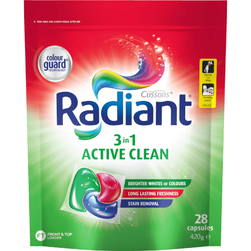 Radiant 3 In 1 Active Clean Laundry Capsules