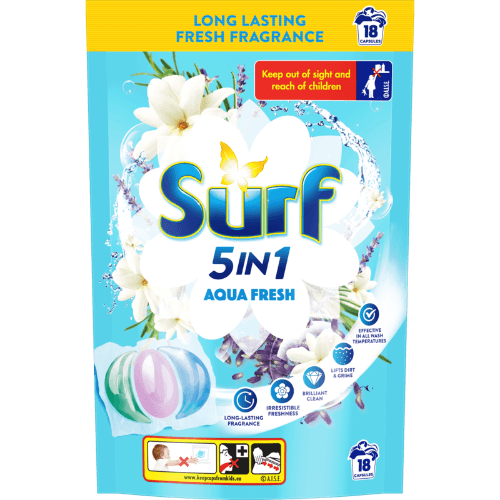 Surf Aqua Fresh Laundry Capsules 18 pack
