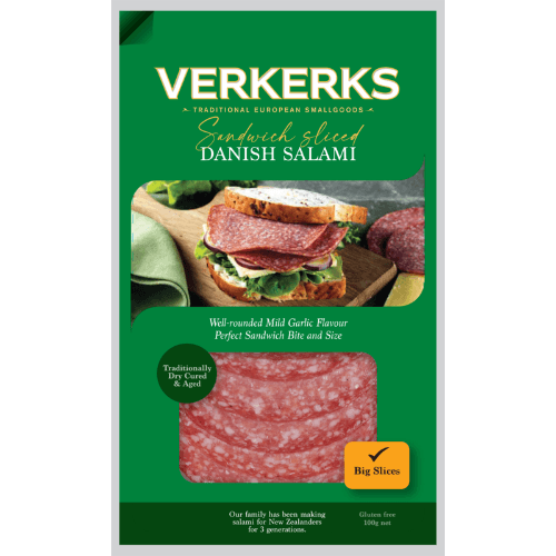 Verkerks Sandwich Sliced Danish Salami 100 g