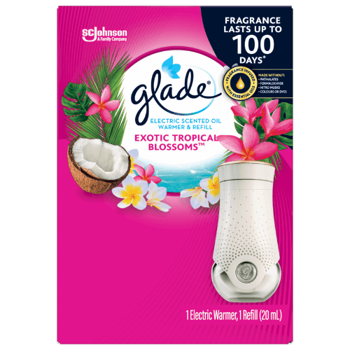 Glade Exotic Tropical Blossoms Electric Scented Oil Warmer & Refill
