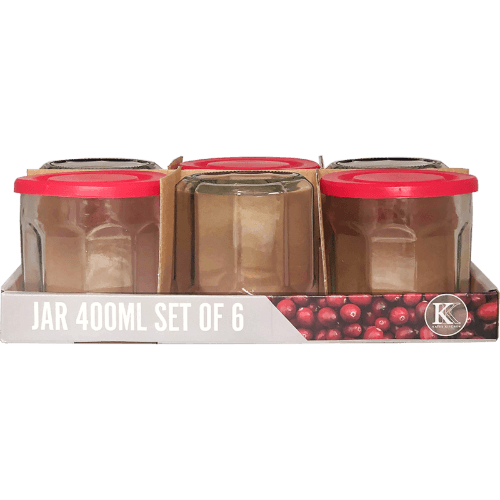 Kate's Kitchen Jam Jars 6 × 400 mL
