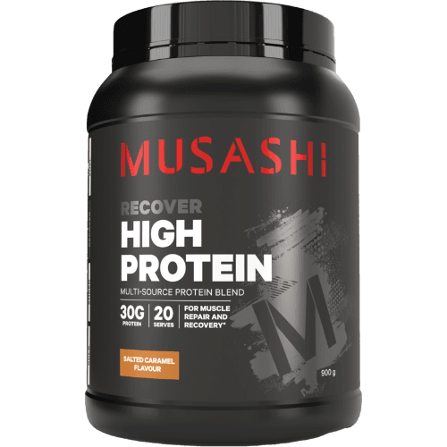 Musashi Recover High Protein Salted Caramel Flavour Protein Powder