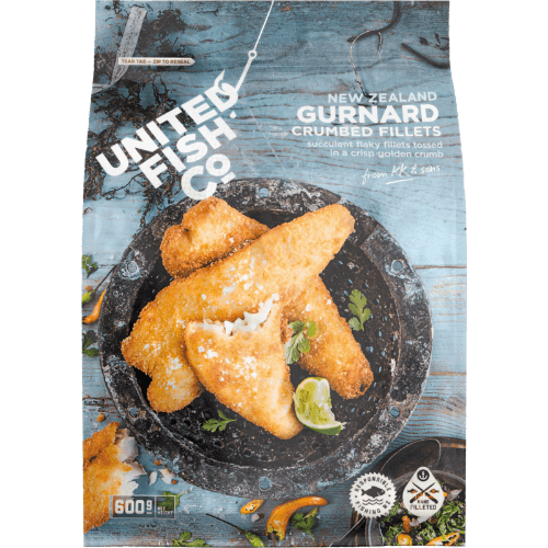 United Fish Co New Zealand Gurnard Crumbed Fillets