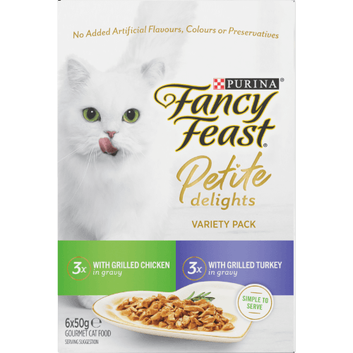 Purina Fancy Feast Adult Petite Delights Chicken & Turkey Grilled Wet Cat Food Pouch