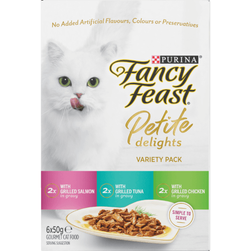 Purina Fancy Feast Petite Delights Salmon Tuna & Chicken In Gravy Pouch Wet Cat Food