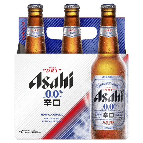 Asahi Super Dry 0.0% Bottles