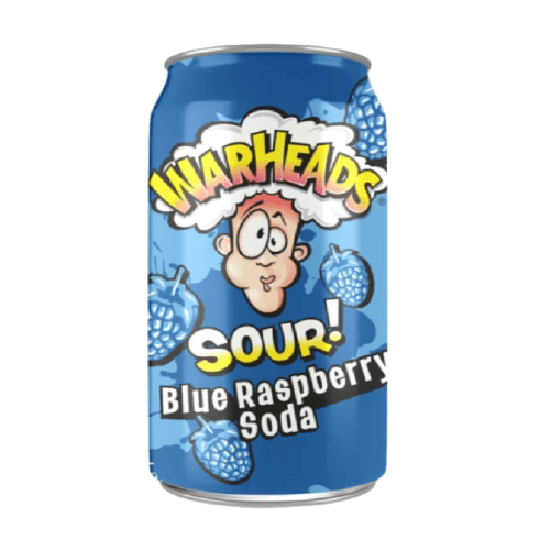 Warheads Sour! Blue Raspberry Soda