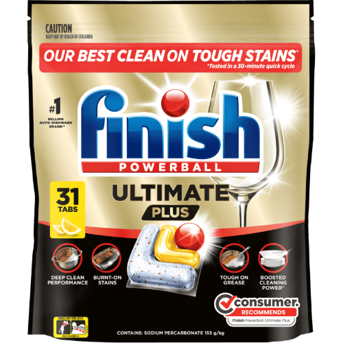 Finish Ultimate Plus All-In-1 Lemon Dishwasher Tablets