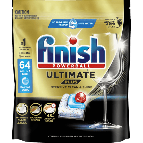 Finish Ultimate Plus Baking Soda All-In-1 Dishwasher Tablets