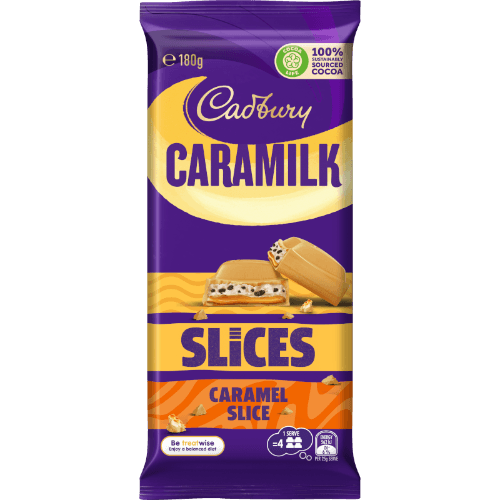 Cadbury Caramilk Slices Caramel Chocolate Block