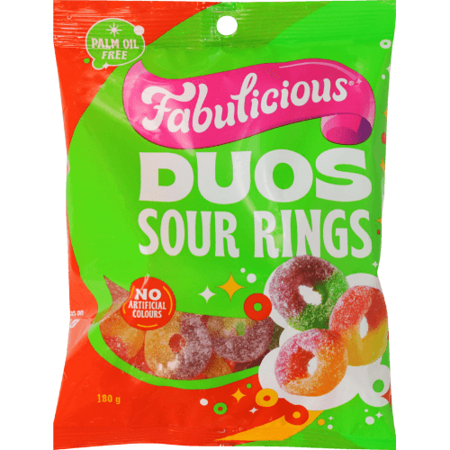 Fabulicious Sour Gummy Rings Duos