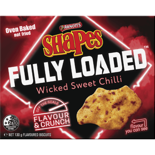 Arnott's Shapes Fully Loaded Wicked Sweet Chilli Flavoured Biscuits