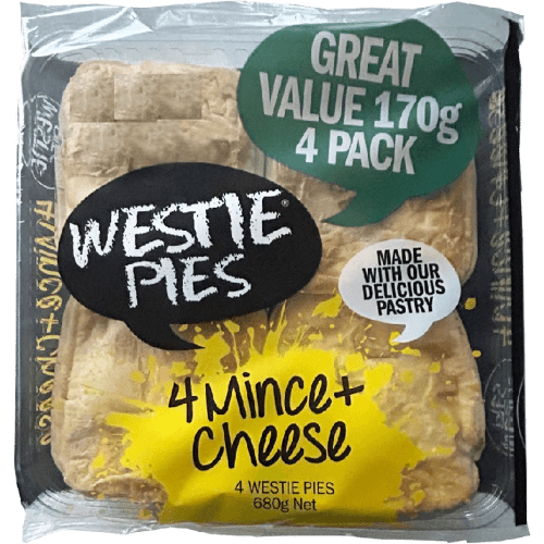 Westie Chilled Pie Mince & Cheese 4 × 680 g