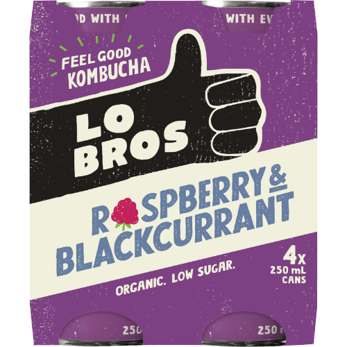 Lo Bros Raspberry & Blackcurrant Kombucha