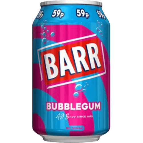 Barr Bubblegum Carbonated Beverages 330 mL