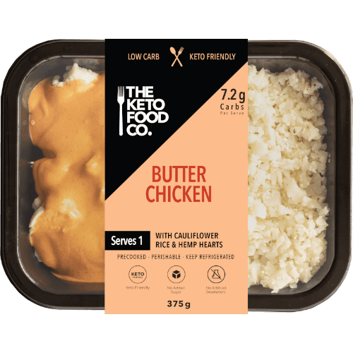 The Keto Food Co Butter Chicken With Cauliflower Rice & Hemp Hearts