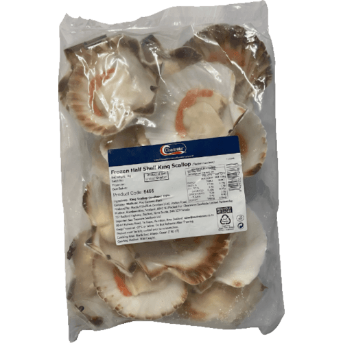 Sea Treasure Half Shell King Scallops 5/11 1 kg