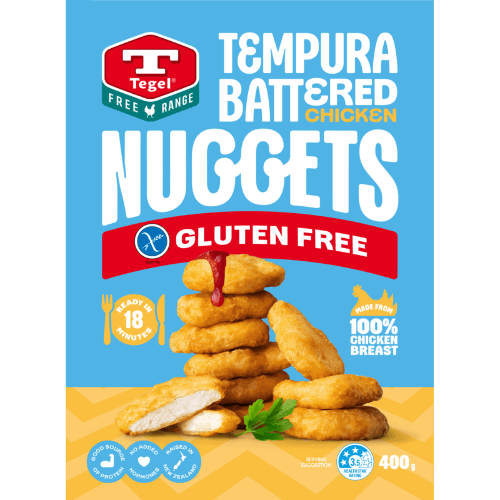 Tegel Free Range Gluten Free Tempura Battered Chicken Nuggets