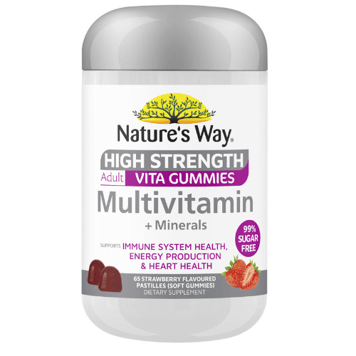 Nature's Way High Strength Multivitamin + Minerals Strawberry Flavoured Adult Vita Gummies