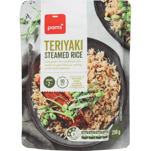 Pams Teriyaki Steamed Rice