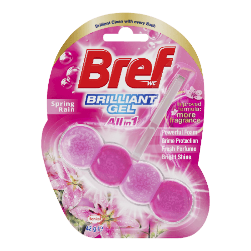Bref Brilliant Gel Spring Rain Toilet Flush Block Cleaner