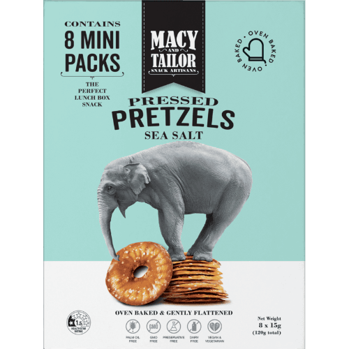Macy and Tailor Sea Salt Pressed Pretzels Multi Pack