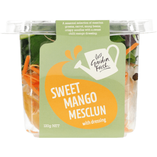 Garden Fresh Sweet Mango Mesclun Salad With Dressing