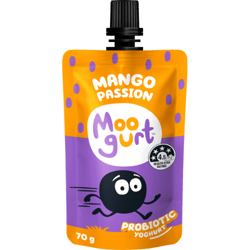 Moogurt Mango Passion Probiotic Yoghurt Pouch