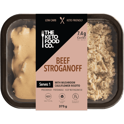 The Keto Food Co Beef Stroganoff With Mushroom Cauliflower Risotto