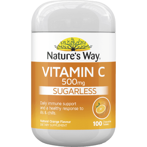 Nature's Way Vitamin C 500mg Sugar Free Chewable Tablets