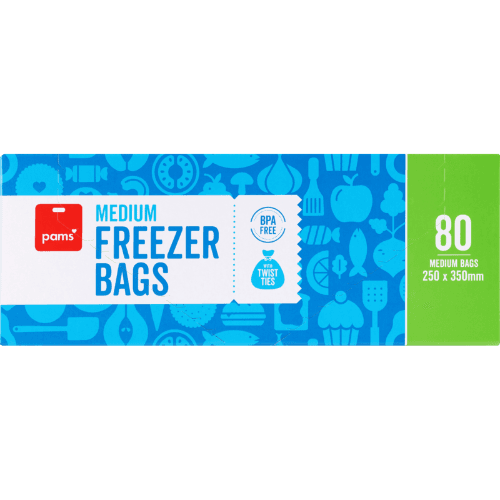 Pams Medium Freezer Bags 250mm x 350mm