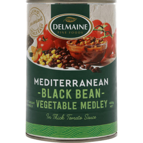 Delmaine Mediterranean Black Bean Vegetable Medley 400 g