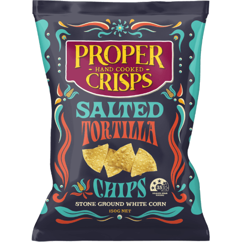 Proper Crisps Salted Stone Ground White Corn Tortilla Chips