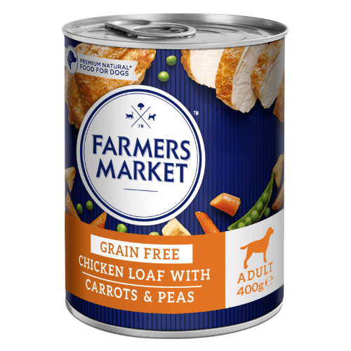 Farmers Market Grain Free Chicken Loaf with Carrots & Peas Adult Wet Dog Food