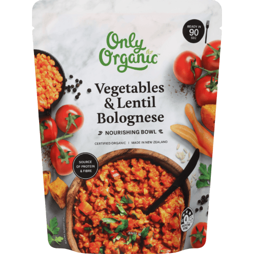 Only Organic Vegetable & Lentil Bolognese Nourishing Bowl