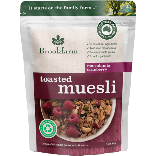 Brookfarm Macadamia Cranberry Toasted Muesli