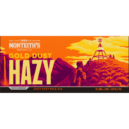 Monteith's Gold Dust Juicy Hazy Pale Ale Cans