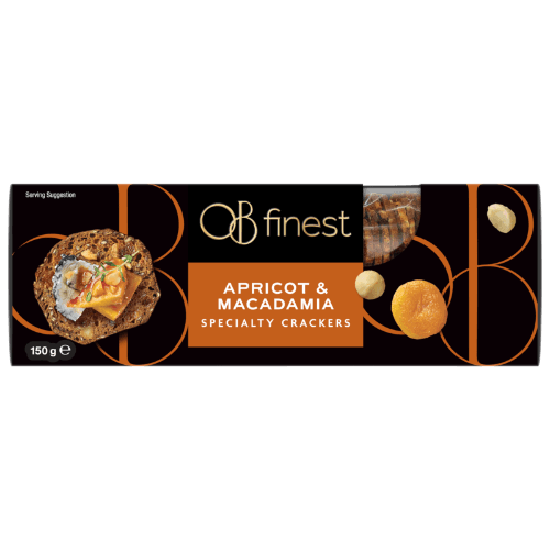 OB Finest Apricot & Macadamia Speciality Crackers